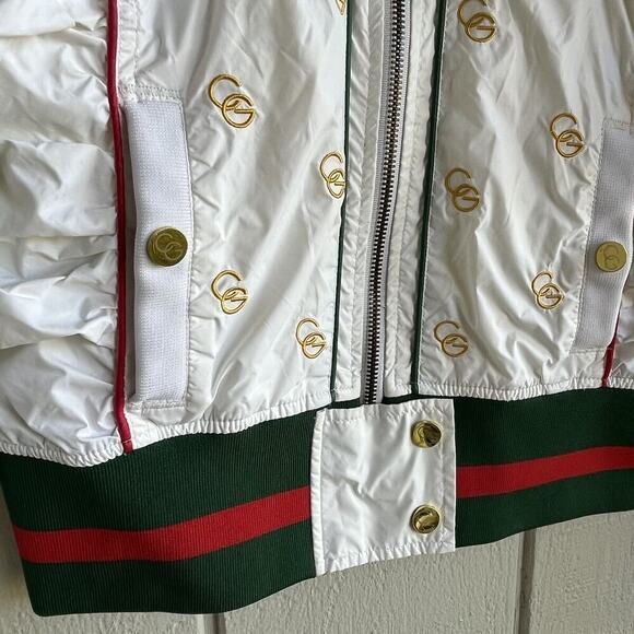 Coogi Nylon Bomber Jacket in White Girl’s Size L - Picture 4 of 8